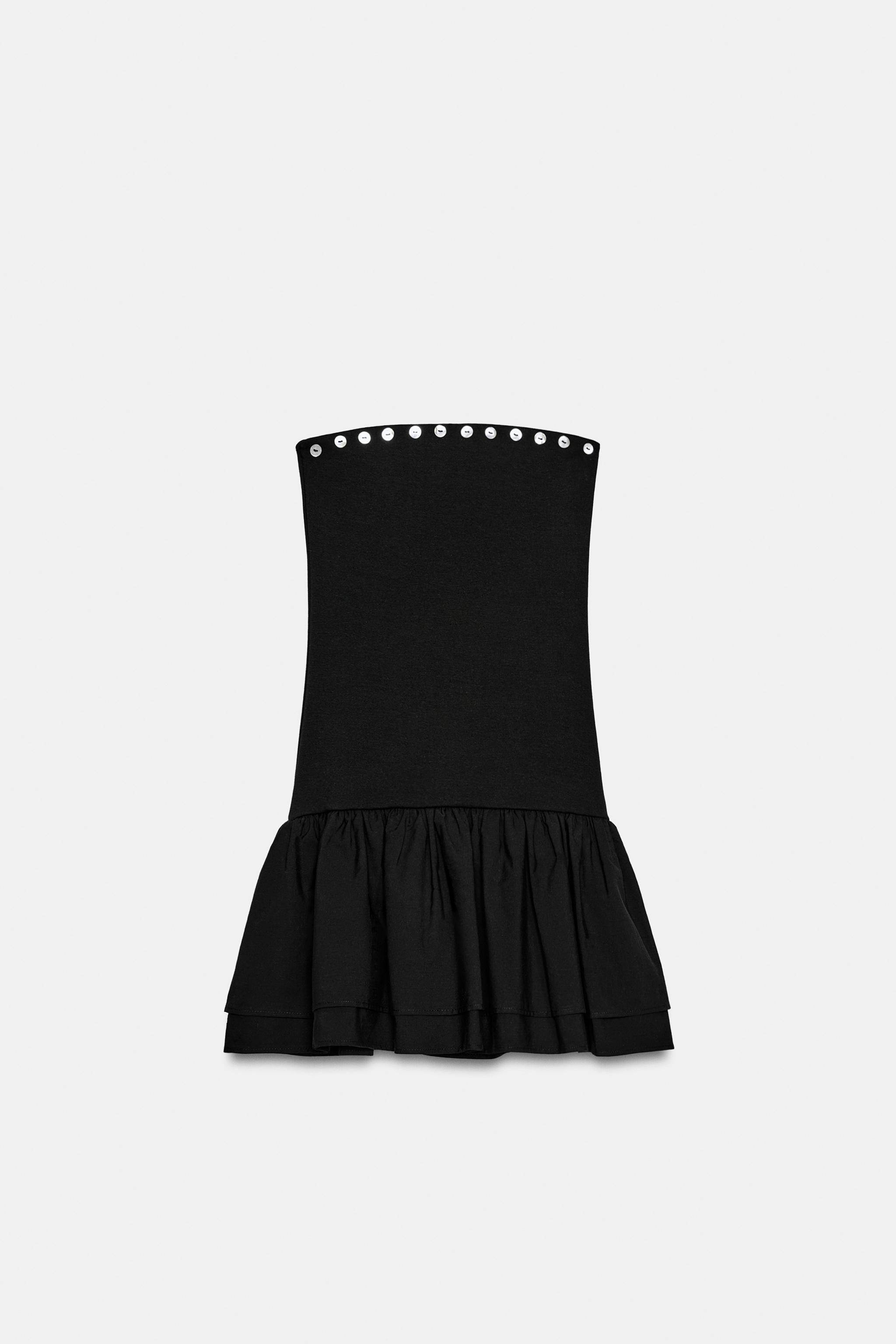 ROBE COURTE À VOLANTS